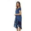 Riviera Sun Rayon Crepe Batik Marble Short Sleeve Umbrella Dress - 2 of 3