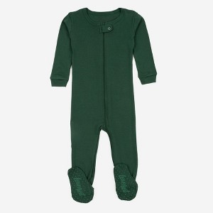 Leveret Toddler Footed Cotton Solid Boho Color Pajama - 1 of 4