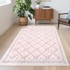 Modern Washable Area Rug for Living Room, Floral Printed Floor Rug with Non Slip Backing, Ultra-Thin Stain Resistant Carpet for Home - 2 of 4