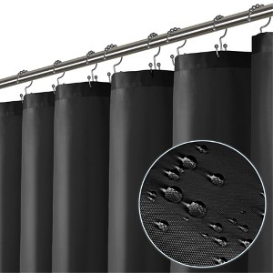 LiBa Premium Cloth Fabric Shower Curtain - Heavy Duty, Water Repellent, Hotel Style Soft Liner, Easy Clean and Machine Washable - 1 of 4