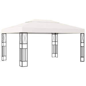 vidaXL Gazebo 9.8'x13.1' Cream Fabric - 1 of 4