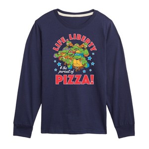 Boys' - Teenage Mutant Ninja Turtles - Life Liberty Pursuit Of Pizza Long Sleeve Graphic T-Shirt - 1 of 4