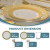 Posh Setting 420 Piece White And Gold Plastic Party Bundle - Hammered (60 Settings) - 2 of 4