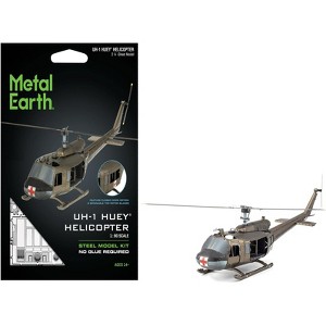 Bell UH-1 Iroquois Helicopter "Huey" United States Army (Moderate Difficulty) Steel Model Kit by Metal Earth - 1 of 4