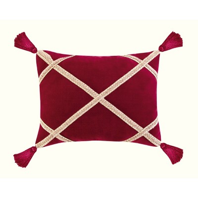 C&F Home Colonial Williamsburg Windsor Berry Tasseled Pillow