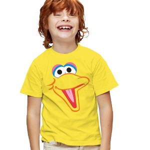 Boys' Short Sleeve Sesame Street Big Bird Head T-Shirt - 1 of 4