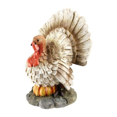 Northlight 9.5” Turkey and Pumpkin Thanksgiving Harvest Table Top Figurine