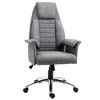 HOMCOM High Back Fabric Executive Chair with Padded Armrests, Ergonomic Home Office Chair with Headrest, Adjustable Height - 4 of 4