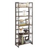 VECELO Folding Bookshelf, 5-Tier Bookcase, Industrial Tall Book Shelf Storage Organizer for Living Room, Brown/Walnut/Antique Brown - 2 of 4