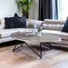 ChicFurnit Coffee Table Weathered Gray Oak and Metal Finish Modern Stylish Design for Living Room, Black, 52"*27"*3" - 4 of 4