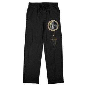 Moon Knight Disney+ Men's Black Sleep Pajama Pants - 1 of 4