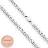 Solid 925 Sterling Silver Cuban Link Chain, Italian 5mm Diamond Cut Necklace for Women & Men - 3 of 4