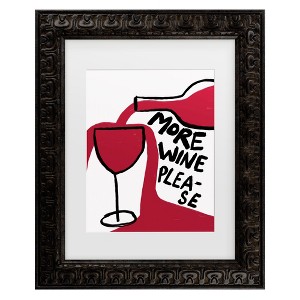 Trademark Fine Art - Athene Fritsch  More Wine Please Matted Framed Art - 1 of 4