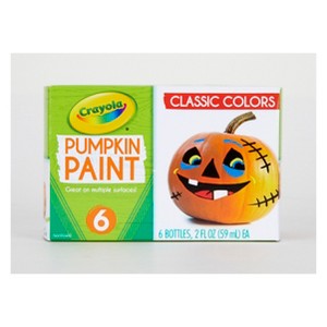 Crayola 6ct 2oz Pumpkin Paint Classic Colors Non-Toxic Craft Paint for Pumpkin Decorating Colorful Ages 5+ - 1 of 4