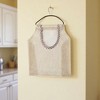 Anna-Kaci Women's Hanging Mesh Storage Bag with Reinforced Checked Handles Breathable Lightweight Organizer - Light Beige - 2 of 4