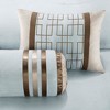 PAGED 7 Piece Comforter Set Transitional Colorblock Bedding Set with Comforter, Decorative Pillows - 3 of 4