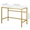 42" Brass Metal Writing Desk - Henn&Hart - 2 of 4