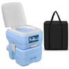 SereneLife 20L Outdoor Portable Toilet with Detachable Waste Tank, Hand Sprayer, and Carry Bag - SLCATL200, Moonwhite - 2 of 4
