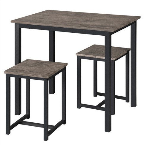 Yaheetech Industrial 3-piece Space Saving Dining Table Set, For Kitchen ...