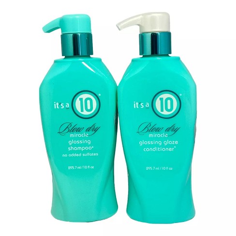 It's A 10 Blow Dry Miracle Glossing Shampoo & Conditioner (10 Oz) DUO SET Kit for Shine and Hair Smoothness - image 1 of 2