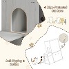 Multifunctional Cat Litter Box Enclosure for 2 Cats and Doors, Double Cats House with Storage, Cat Playhouse with Hammock & Metal Mesh Door - 4 of 4
