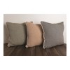 Manual Woodworkers & Weavers Black Textured Cotton Pillow – 21x21 Decorative Accent Cushion - 3 of 3