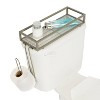 Honey-Can-Do Over-The-Toilet Paper and Storage Tray Silver - image 3 of 4