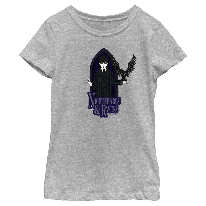 Girl's Wednesday Nightshades & Ravens T-Shirt, 1 of 6