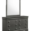 GlasFlength Decorative Wall Mirrors Wall Art Square Mirror Vanity Mirror Accent Mirror Metal Frame Mirror for Living Room, Gray, 38.19"*0.87"*38.19" - 4 of 4