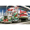 Men's Design By Humans Truck Driver Christmas Shirt Seasons Greetings By Galvanized T-Shirt - 2 of 4