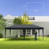 VisioGear 10'*20' Pop Up Canopy Tent, Outdoor Instant Gazebo Sun Shade Shelter for Catering, Wedding, Black, 230.4"*116.4"*104.4" - 3 of 4