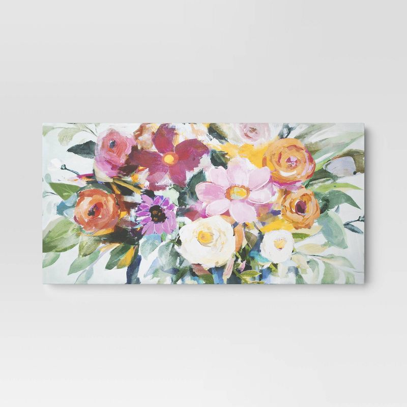 47&#34; x 24&#34; Floral Bunch Unframed Wall Canvas - Threshold&#8482;, 1 of 6