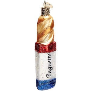 Old World Christmas Glass Blown Baguette Ornament (With OWC Gift Box) - 1 of 3