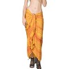 LA LEELA Women's Summer Beach Bikini Wraps Sarong Swimwear Cover up Wrap Skirt Bathing suit Swimsuit Pareo for Women One Size Orange, Tie Dye Design - 4 of 4