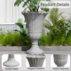 NAYSAYE Planter Trophy Flower Pot Set of 2 Elegant Hardwearing Durable HDPE Material for Indoor Outdoor Garden, 15.75"*15.75"*23.62" - 4 of 4