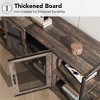 TV Stand for 65+ Inch TV, Industrial Entertainment Center TV Media Console Table, Farmhouse TV Stand with Storage and Mesh Door - 4 of 4