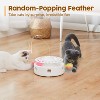 Attop Cat Toys 3in1 Automatic Interactive Kitten Toy, Fluttering Butterfly, Moving Feather, Track Balls Indoor Exercise Kicker White - 4 of 4
