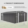 10x14 FT Outdoor Metal Backyard Storage Shed,Weatherproof Steel Garden Tool Shed,Storage Shed with 3 Lockable Doors and 4 Vents-Coolbibila - 4 of 4