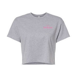Women's - Lilo and Stitch - Stitch Heart Cropped Graphic T-Shirt - 1 of 4