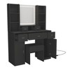 NicBex Makeup Vanity Desk with Mirror and Light, Makeup Table with 6 Open Shelves,2 Hiden Shelves and 5 Drawers for Bedroom - 2 of 4
