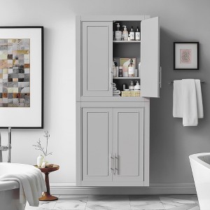 Lirago 26" Bathroom Cabinet Storage Cabinet with Adjustable Shelf 26*22 Gray - 1 of 4