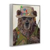 Stupell Industries Fisherman Outfit Brown Grizzly Bear Fishing Pole Black Framed Giclee Art - 3 of 4