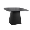 44" Outdoor 4 Seater Dining Table, Modern Patio Table with Square Sintered Stone Top and Aluminum Frame, Ideal for Balcony or Garden – Cuddlewood - 3 of 4