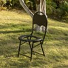 PLAYBERG Black Folding Portable Toilet Seat for Camping and Hiking with Backrest - 2 of 4
