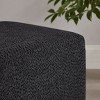 VANOMi Set of 2 Boucle Upholstered Ottomans–Footrests, Makeup Stools, Shoe Benches - 4 of 4