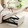 PAGED 3-in-1 Sofa Bed Convertible Sleeper Sofa Bed Pull Out Chair Bed with USB Port, Adjustable Backrest for Living Room, Apartment - 4 of 4