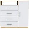 CAVINAS 4 Drawer Dresser with TV Stand,1 Cabinet and 1 Shelf,Modern Storage Dresser,Door Cabinet for Bedroon and Entryway - 2 of 4