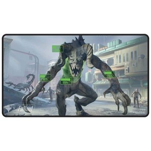 MAGIC THE GATHERING Ultra PRO - Fallout Black Stitched Playmat - V.A.T.S. - for Magic: The Gathering, Limited Edition Collectible Trading Tabletop - 1 of 1