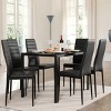 Tangkula Set of 6 Dining Chairs High Back Kitchen Home Furniture,PVC - 2 of 4