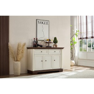 Okak Farmhouse Console Dressers with Drawers&Doors,Chest of Drawers for Bedroom,Living Room,Rustic Wooden Dresser Large Wall Cabinet - 1 of 4